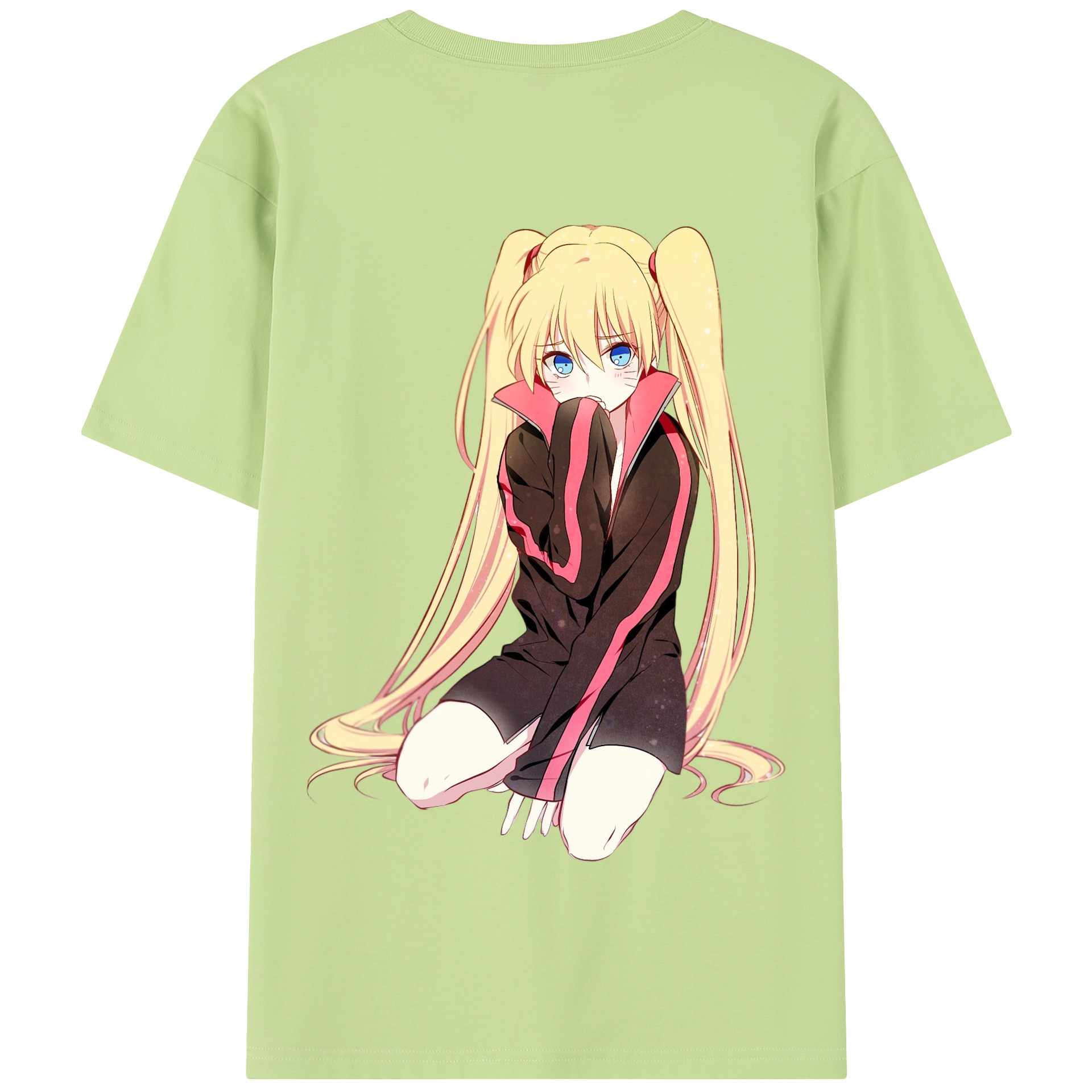 （画像用） NARUTO -ナルト- うずまき ナルト Uzumaki Naruto 綿100％半袖Tシャツ（背面プリント）